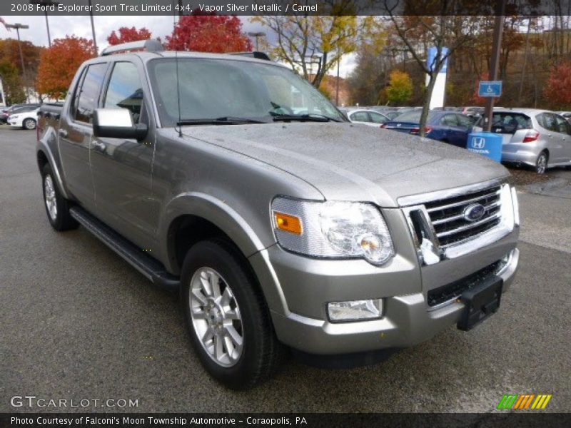 Vapor Silver Metallic / Camel 2008 Ford Explorer Sport Trac Limited 4x4