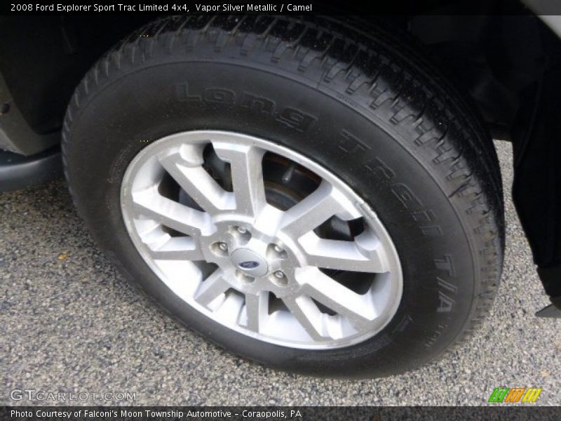 Vapor Silver Metallic / Camel 2008 Ford Explorer Sport Trac Limited 4x4