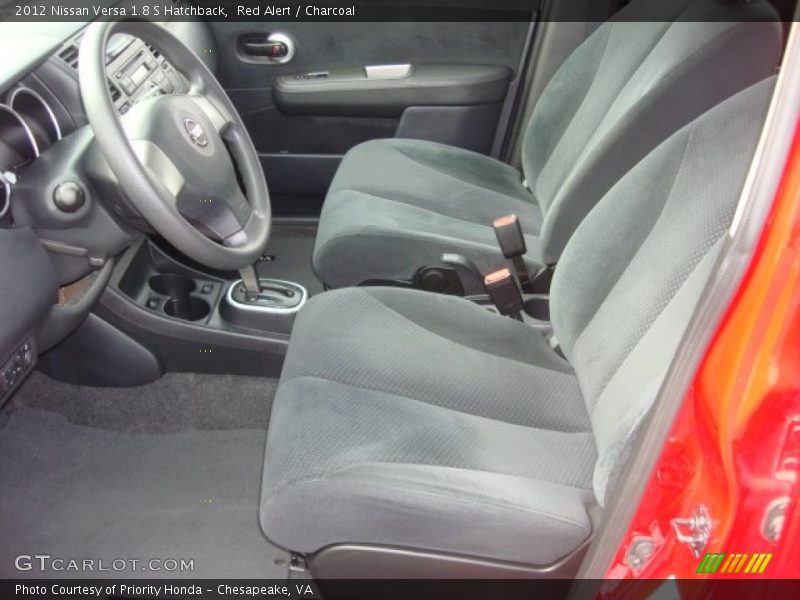 Red Alert / Charcoal 2012 Nissan Versa 1.8 S Hatchback