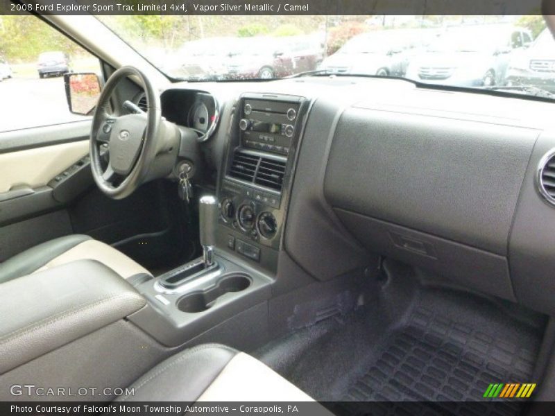 Vapor Silver Metallic / Camel 2008 Ford Explorer Sport Trac Limited 4x4