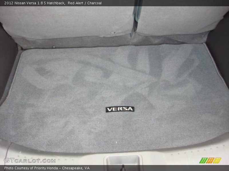 Red Alert / Charcoal 2012 Nissan Versa 1.8 S Hatchback