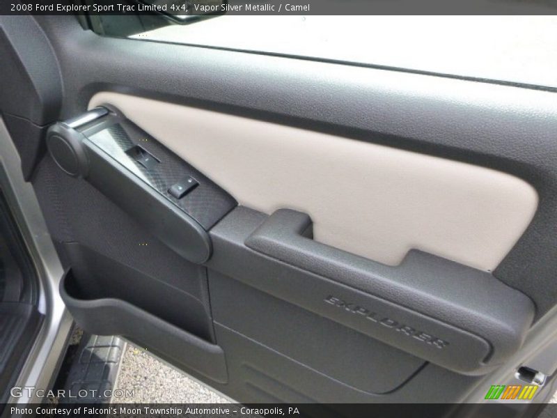 Vapor Silver Metallic / Camel 2008 Ford Explorer Sport Trac Limited 4x4