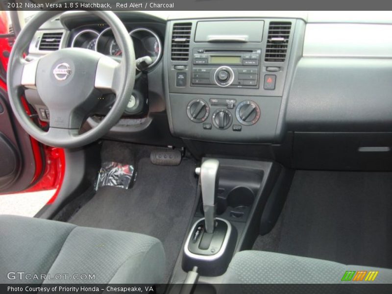 Red Alert / Charcoal 2012 Nissan Versa 1.8 S Hatchback