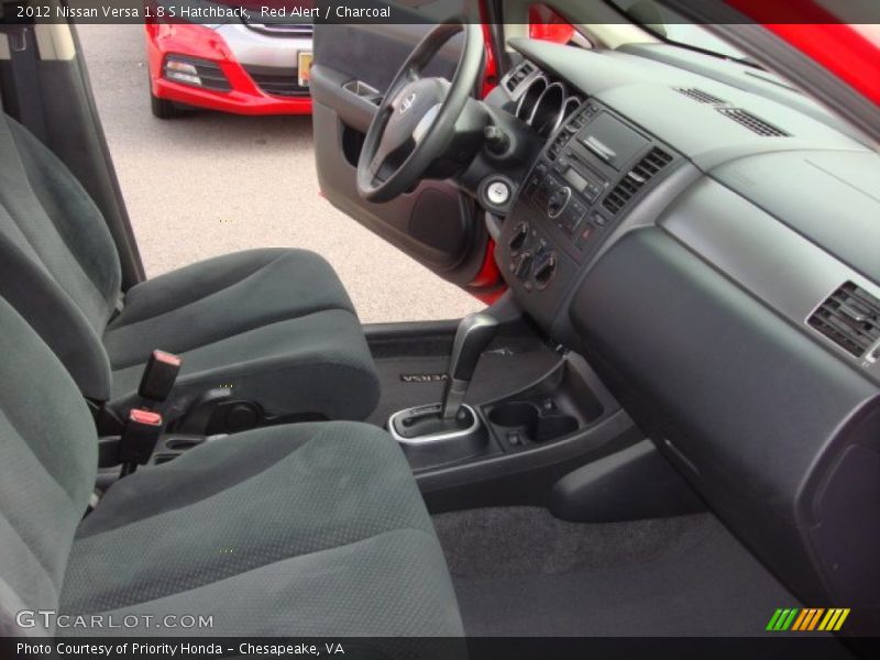 Red Alert / Charcoal 2012 Nissan Versa 1.8 S Hatchback