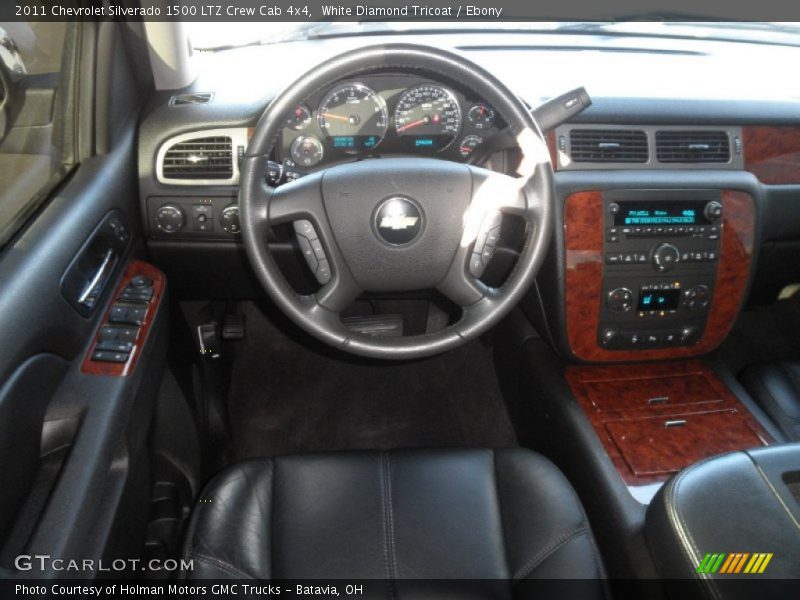 White Diamond Tricoat / Ebony 2011 Chevrolet Silverado 1500 LTZ Crew Cab 4x4
