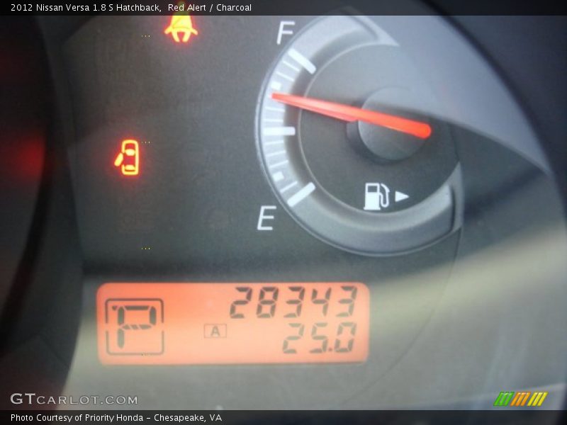 Red Alert / Charcoal 2012 Nissan Versa 1.8 S Hatchback