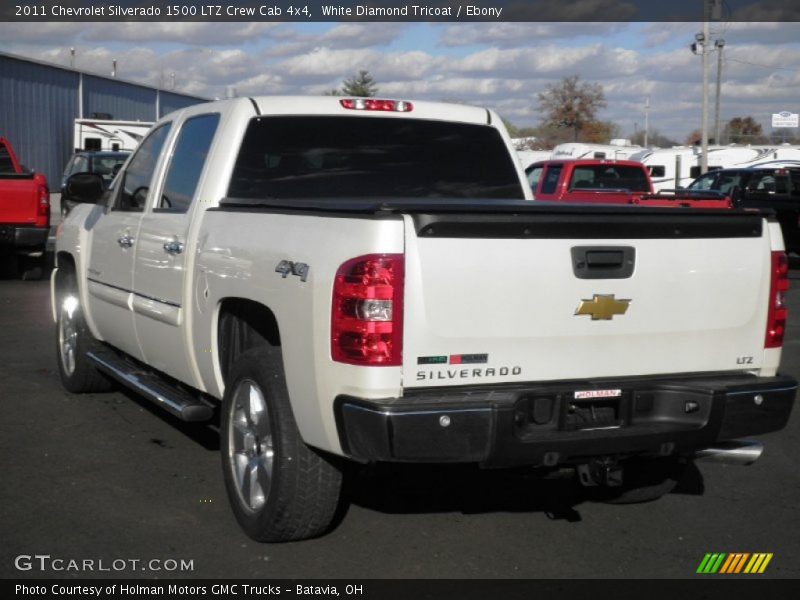 White Diamond Tricoat / Ebony 2011 Chevrolet Silverado 1500 LTZ Crew Cab 4x4