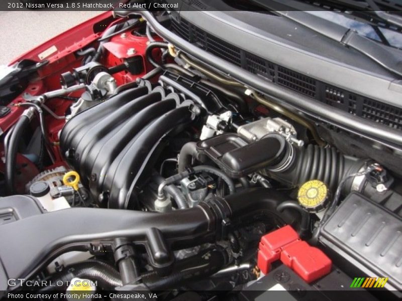 Red Alert / Charcoal 2012 Nissan Versa 1.8 S Hatchback