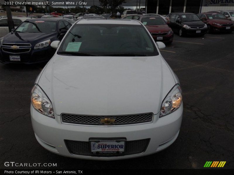 Summit White / Gray 2012 Chevrolet Impala LT