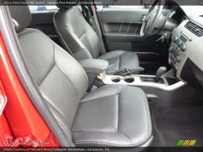 Sangria Red Metallic / Charcoal Black 2011 Ford Focus SEL Sedan