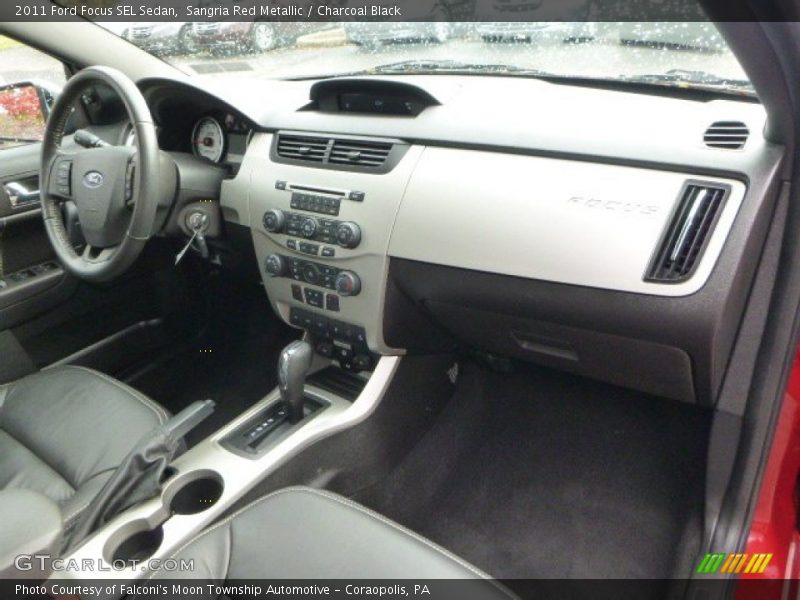 Sangria Red Metallic / Charcoal Black 2011 Ford Focus SEL Sedan