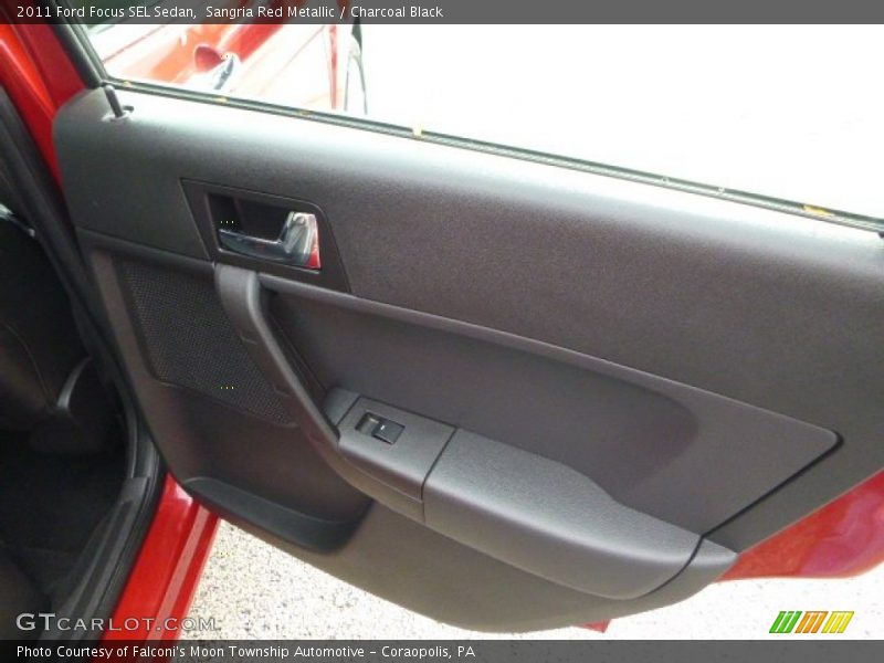 Sangria Red Metallic / Charcoal Black 2011 Ford Focus SEL Sedan