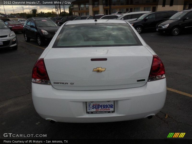 Summit White / Gray 2012 Chevrolet Impala LT