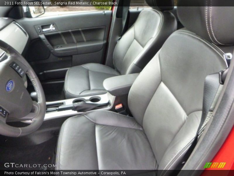 Sangria Red Metallic / Charcoal Black 2011 Ford Focus SEL Sedan