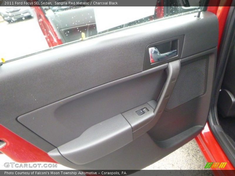 Sangria Red Metallic / Charcoal Black 2011 Ford Focus SEL Sedan