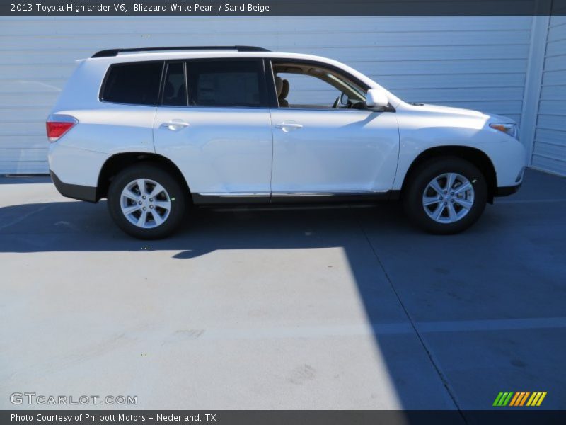Blizzard White Pearl / Sand Beige 2013 Toyota Highlander V6