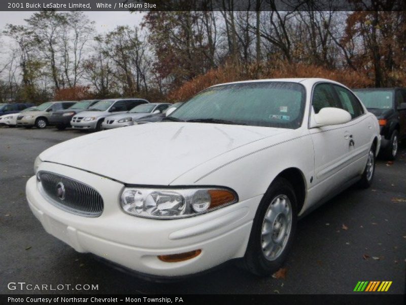 White / Medium Blue 2001 Buick LeSabre Limited