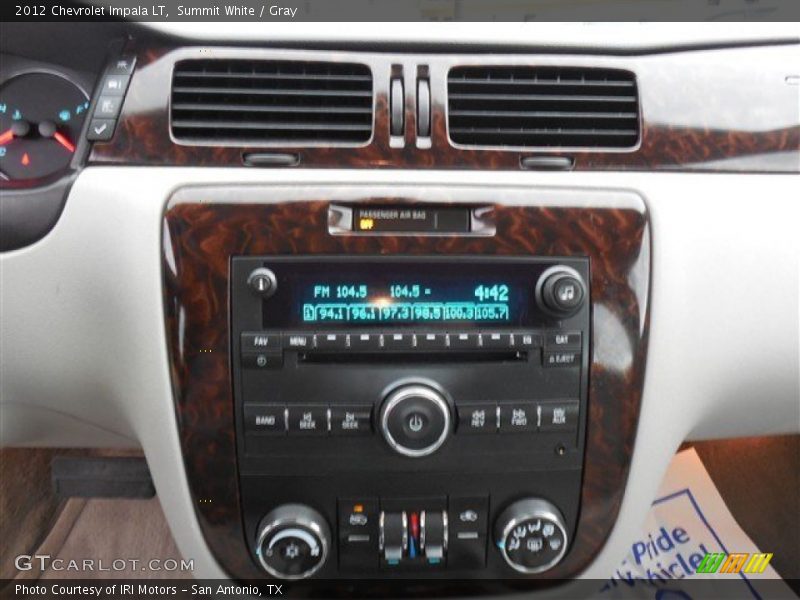 Summit White / Gray 2012 Chevrolet Impala LT