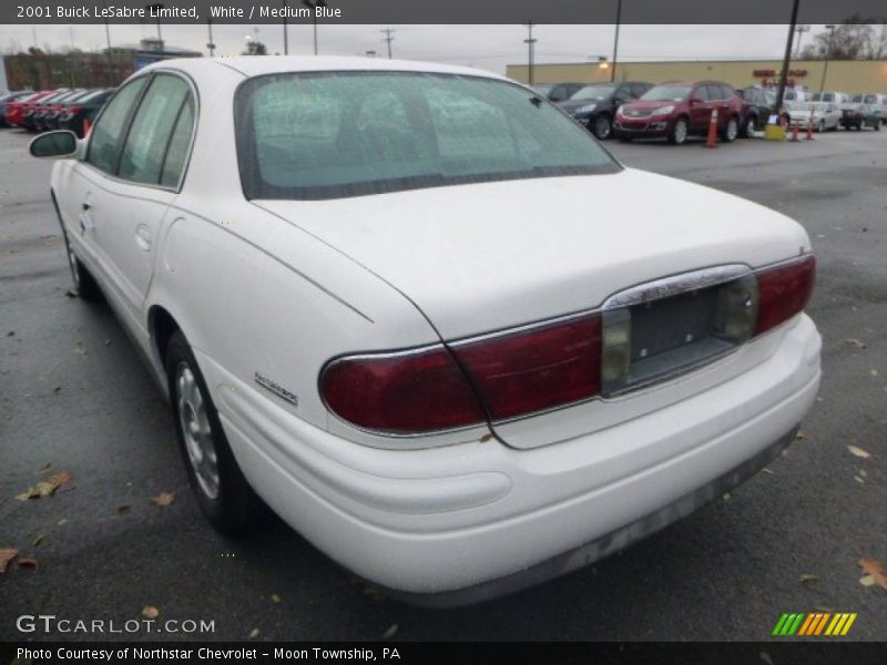 White / Medium Blue 2001 Buick LeSabre Limited