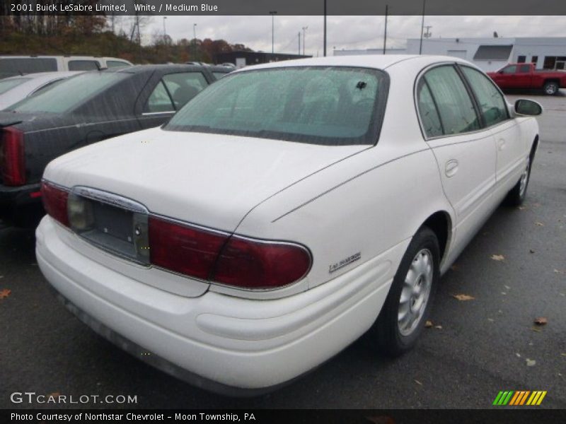 White / Medium Blue 2001 Buick LeSabre Limited