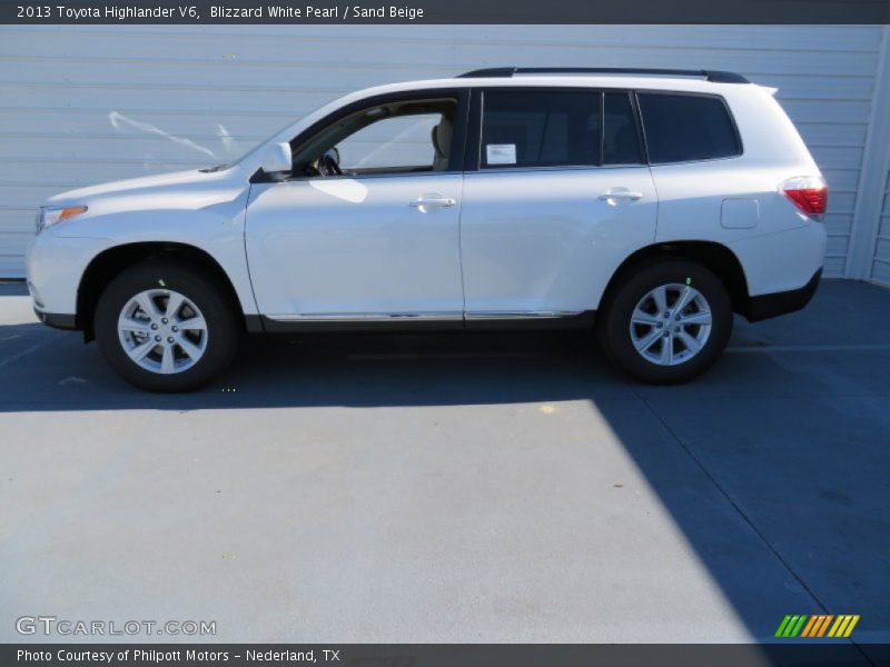 Blizzard White Pearl / Sand Beige 2013 Toyota Highlander V6