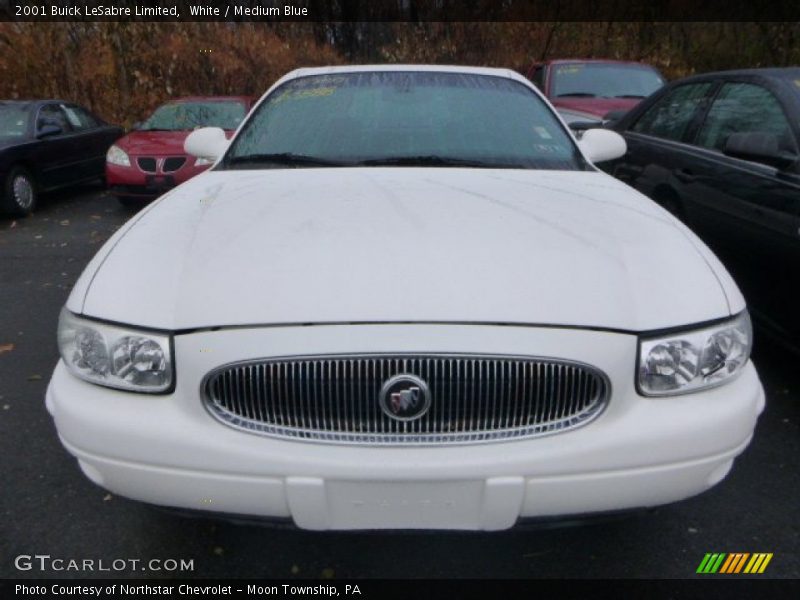 White / Medium Blue 2001 Buick LeSabre Limited