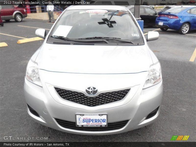 Classic Silver Metallic / Dark Gray 2012 Toyota Yaris Sedan