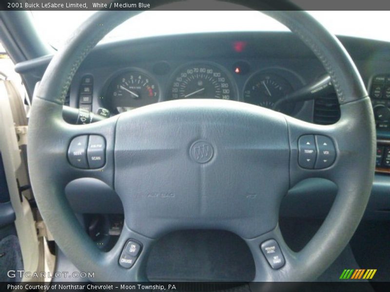 White / Medium Blue 2001 Buick LeSabre Limited