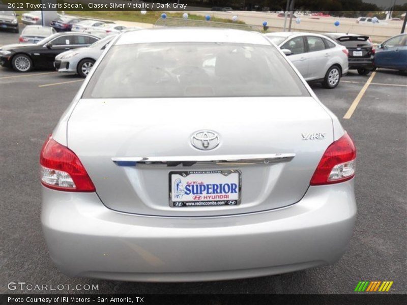 Classic Silver Metallic / Dark Gray 2012 Toyota Yaris Sedan
