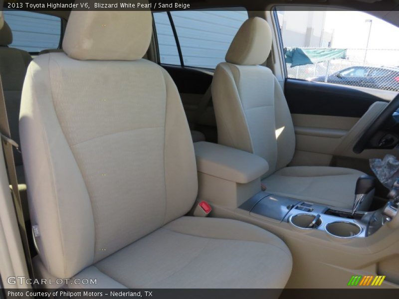 Blizzard White Pearl / Sand Beige 2013 Toyota Highlander V6