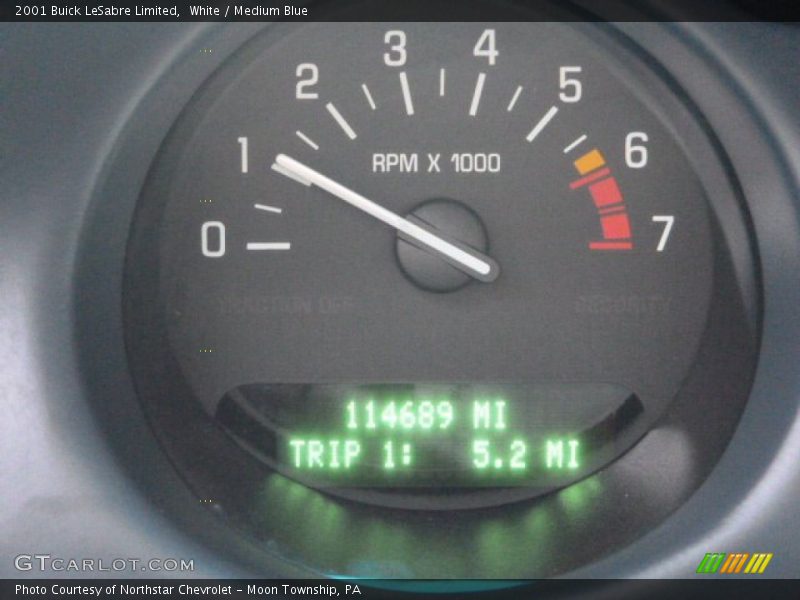White / Medium Blue 2001 Buick LeSabre Limited