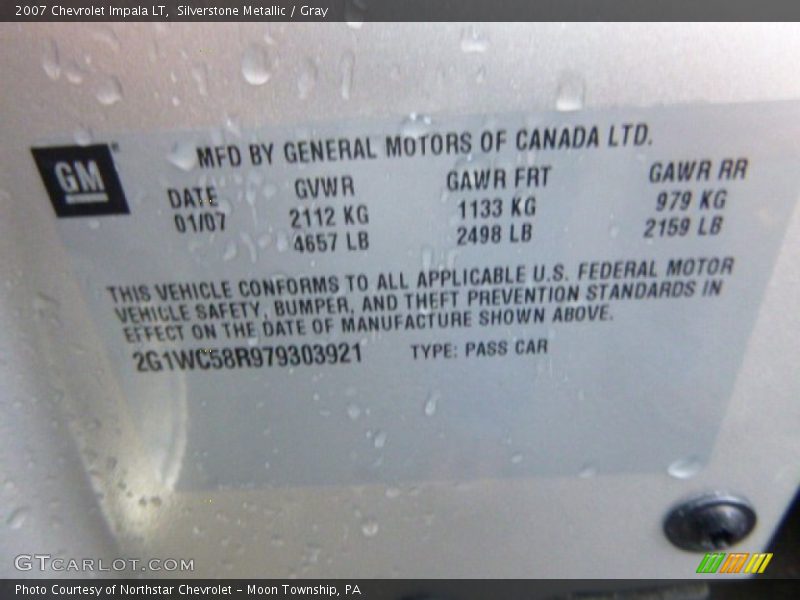 Silverstone Metallic / Gray 2007 Chevrolet Impala LT