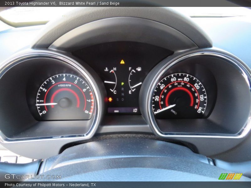 Blizzard White Pearl / Sand Beige 2013 Toyota Highlander V6