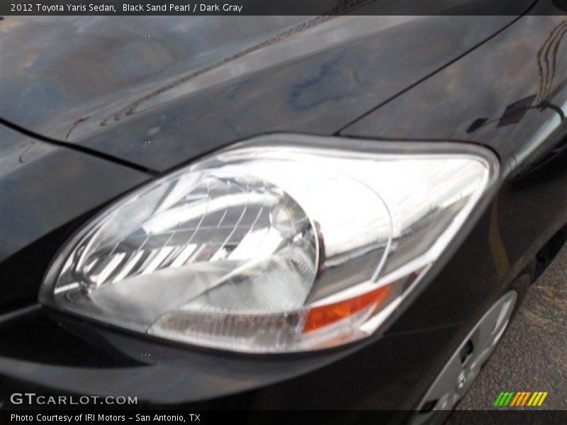 Black Sand Pearl / Dark Gray 2012 Toyota Yaris Sedan