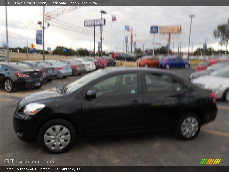 Black Sand Pearl / Dark Gray 2012 Toyota Yaris Sedan