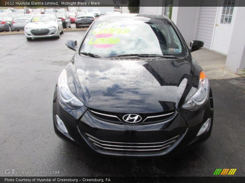 Midnight Black / Black 2012 Hyundai Elantra Limited