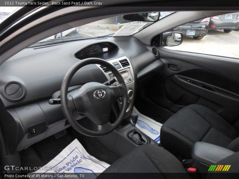 Black Sand Pearl / Dark Gray 2012 Toyota Yaris Sedan