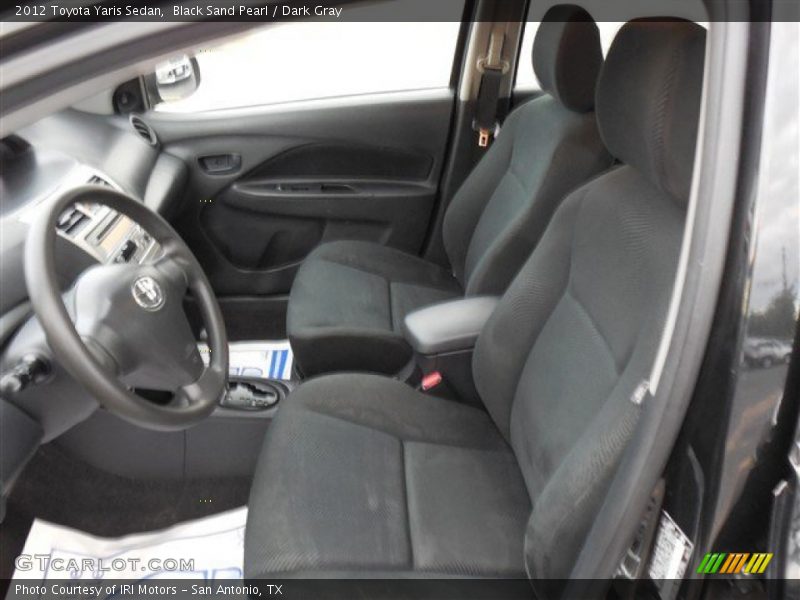 Black Sand Pearl / Dark Gray 2012 Toyota Yaris Sedan