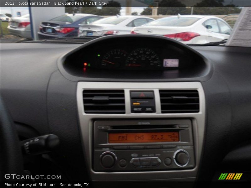 Black Sand Pearl / Dark Gray 2012 Toyota Yaris Sedan