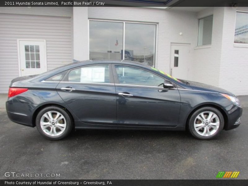 Pacific Blue Pearl / Gray 2011 Hyundai Sonata Limited