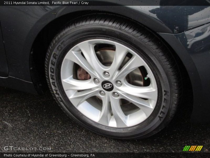 Pacific Blue Pearl / Gray 2011 Hyundai Sonata Limited
