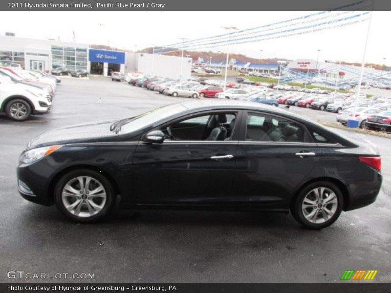 Pacific Blue Pearl / Gray 2011 Hyundai Sonata Limited