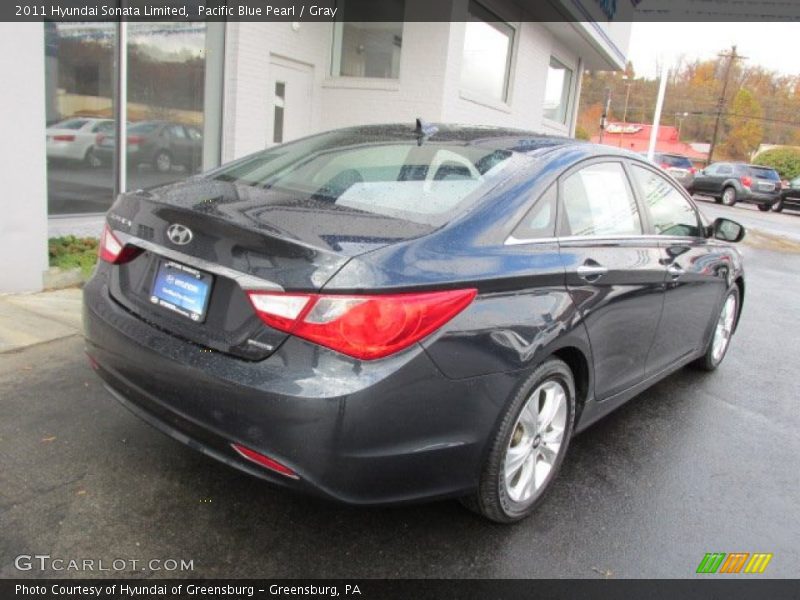 Pacific Blue Pearl / Gray 2011 Hyundai Sonata Limited