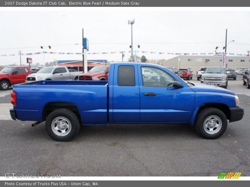 Electric Blue Pearl / Medium Slate Gray 2007 Dodge Dakota ST Club Cab