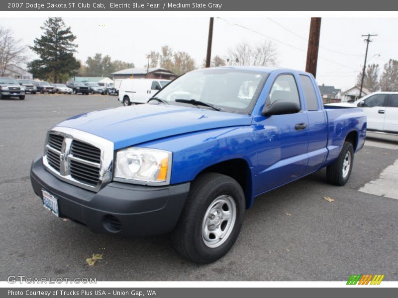 Electric Blue Pearl / Medium Slate Gray 2007 Dodge Dakota ST Club Cab