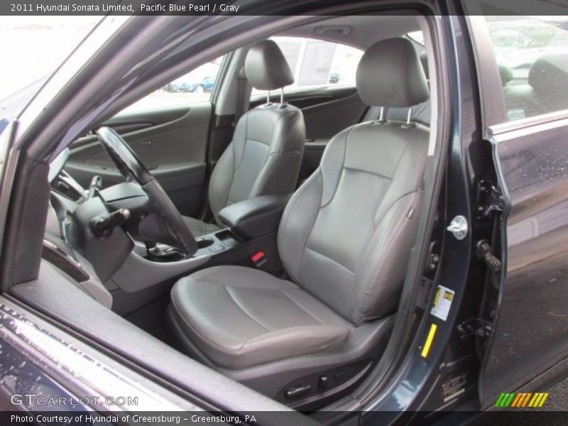 Pacific Blue Pearl / Gray 2011 Hyundai Sonata Limited