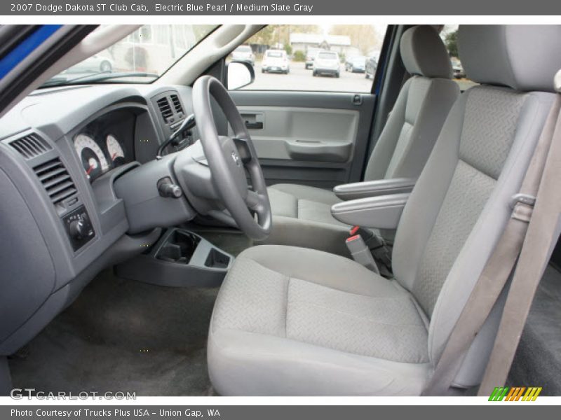 Electric Blue Pearl / Medium Slate Gray 2007 Dodge Dakota ST Club Cab