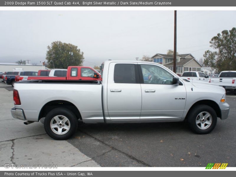 Bright Silver Metallic / Dark Slate/Medium Graystone 2009 Dodge Ram 1500 SLT Quad Cab 4x4