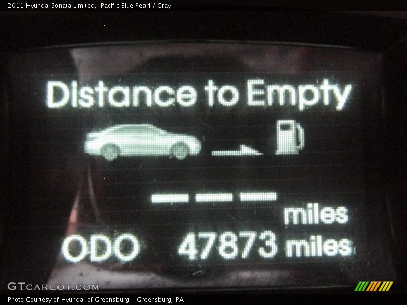 Pacific Blue Pearl / Gray 2011 Hyundai Sonata Limited