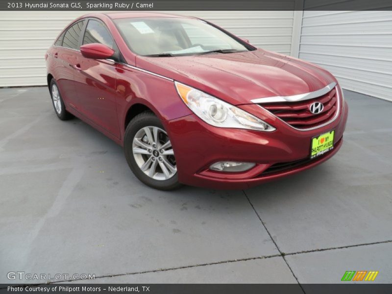 Sparkling Ruby / Camel 2013 Hyundai Sonata GLS